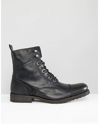 Aldo Grgleah Derby Boots In Black Leather
