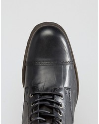Aldo Grgleah Derby Boots In Black Leather