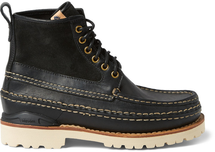 VISVIM Grizzly Mid Folk Leather Boots, $1,005 | MR PORTER | Lookastic