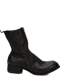 Guidi Distressed Zip Up Boots