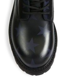 Valentino Hologram Stars Leather Combat Boots