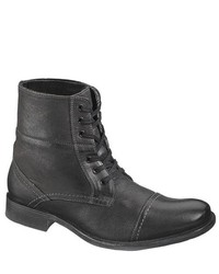Hush Puppies Brock Casual Motorcycle Boots Leather Black H103765