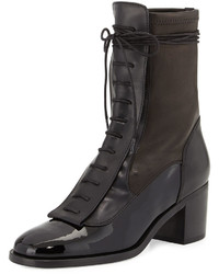 Laurence Dacade Inde Lace Up Leather Ankle Boot Black