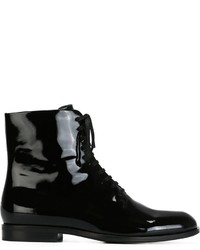 Jil Sander Navy Lace Up Ankle Boots