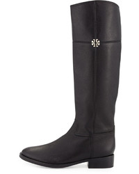 Tory Burch Jolie Leather Riding Boot Black