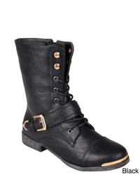 Journee Collection Kellie Medium Round Toe Lace Up Detail Boots