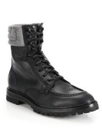Cole Haan Judson Leather Tall Lace Up Boots