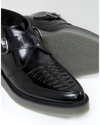 Diesel Khiris Leather Wedge Creeper Shoes