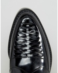 Diesel Khiris Leather Wedge Creeper Shoes