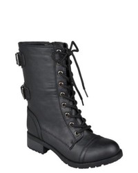 KNS International Hailey Jeans Co Combat Boots Black 65