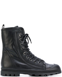 Diesel Black Gold Lace Up Boots