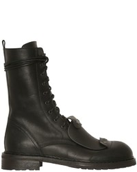 Ann Demeulemeester Lace Up Washed Leather Tall Boots