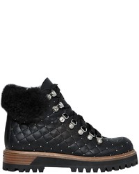 Le Silla 20mm Swarovski Quilted Leather Boots