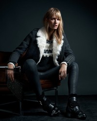 IRO Leather And Shearling Moto Boot