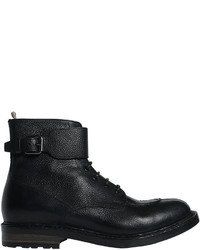 Officine Creative Leather Boots With Buckle Strap