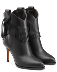 Valentino Leather Boots With Fringe