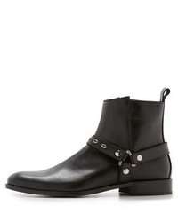 Just Cavalli Leather Boots With Hexagonal Studs
