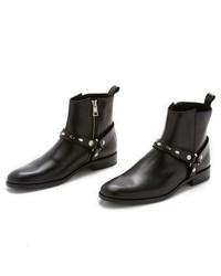 Just Cavalli Leather Boots With Hexagonal Studs