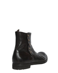 Officine Creative Leather Boots With Side Buttons
