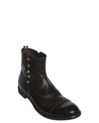 Officine Creative Leather Boots With Side Buttons