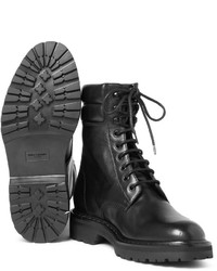 Saint Laurent Leather Combat Boots