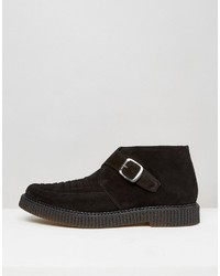 Religion Leather Creeper Monk Boots