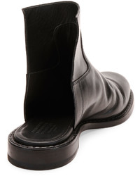 Maison Margiela Leather Cutout Boot Sandal Black