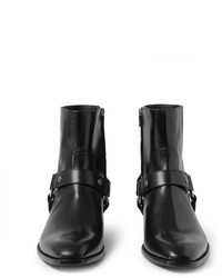 Saint Laurent Leather Harness Boots