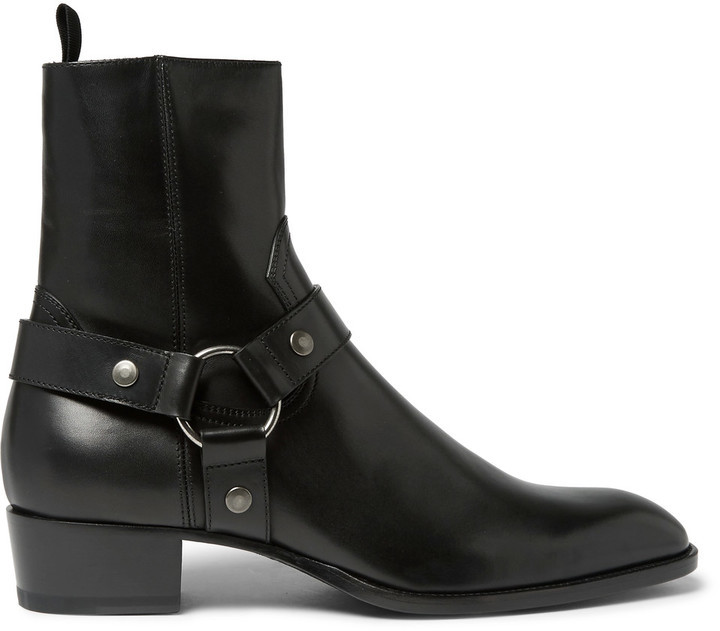 saint laurent leather boots
