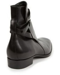 Saint Laurent Leather Jodphur Boots