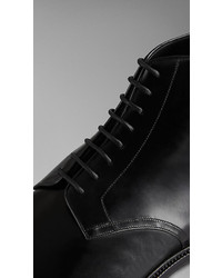 Burberry Leather Lace Up Boots