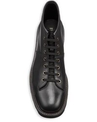 Prada Leather Lace Up Boots
