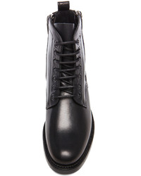 Saint Laurent Leather Ranger Zipper Combat Leather Boots