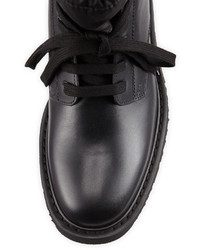 Prada Leather Sock Boot W Toggle Black