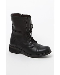 Steve Madden Leather Troopa 20 Lace Up Boots