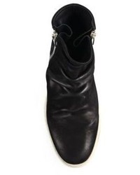 John Varvatos Mac Leather Zip Boots