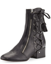 Laurence Dacade Marcella Side Lace Leather Boot Black