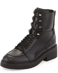 Ash Neal Leather Combat Boots Black