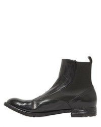 Officine Creative Leather Chelsea Cropped Boots