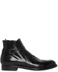 Officine Creative Tempus Brushed Leather Ankle Boots