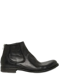 Officine Creative Washed Leather Ankle Boots