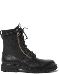 Dries Van Noten Pebble Grain Leather Boots