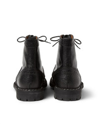 Givenchy Pebbled Leather Brogue Boots
