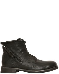 Bruno Bordese Pebbled Leather Zip Up Ankle Boots