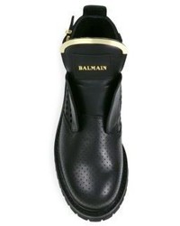 Balmain Perforated Leather Boots