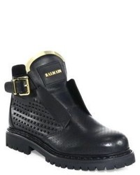 Balmain Perforated Leather Boots