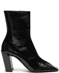 Balenciaga Quadro Square Toe Leather Boots