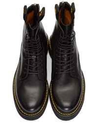 R 13 R13 Black Leather Lace Up Boots