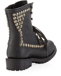 Ash Ralph Studded Lace Up Boot Black
