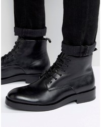Calvin Klein Read Leather Lace Up Boots